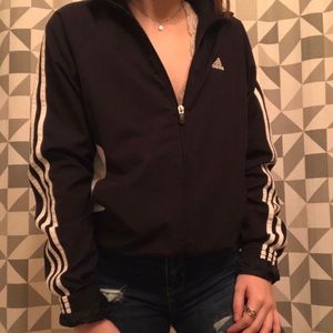 Black adidas windbreaker